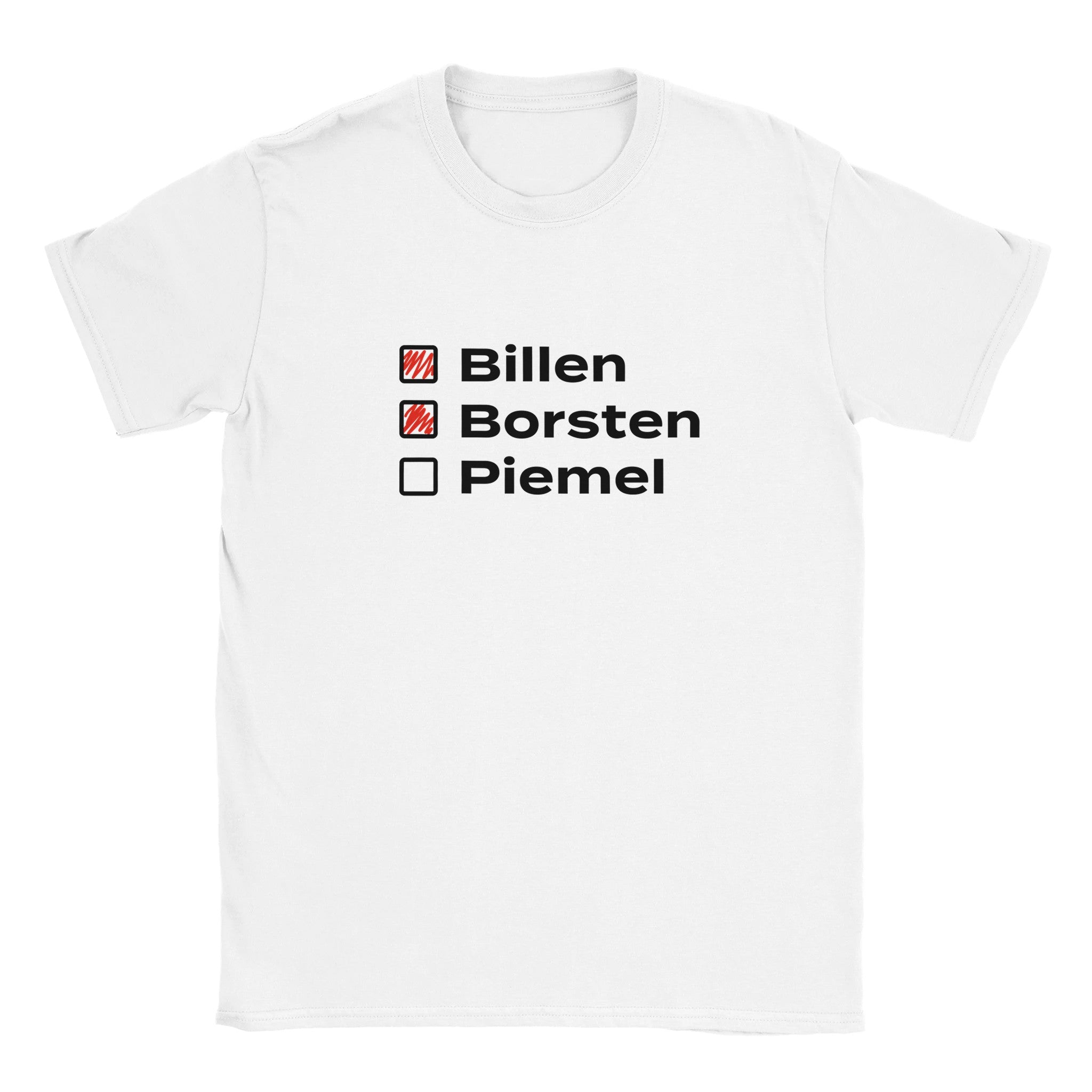 Billen, Borsten maar geen piemel.