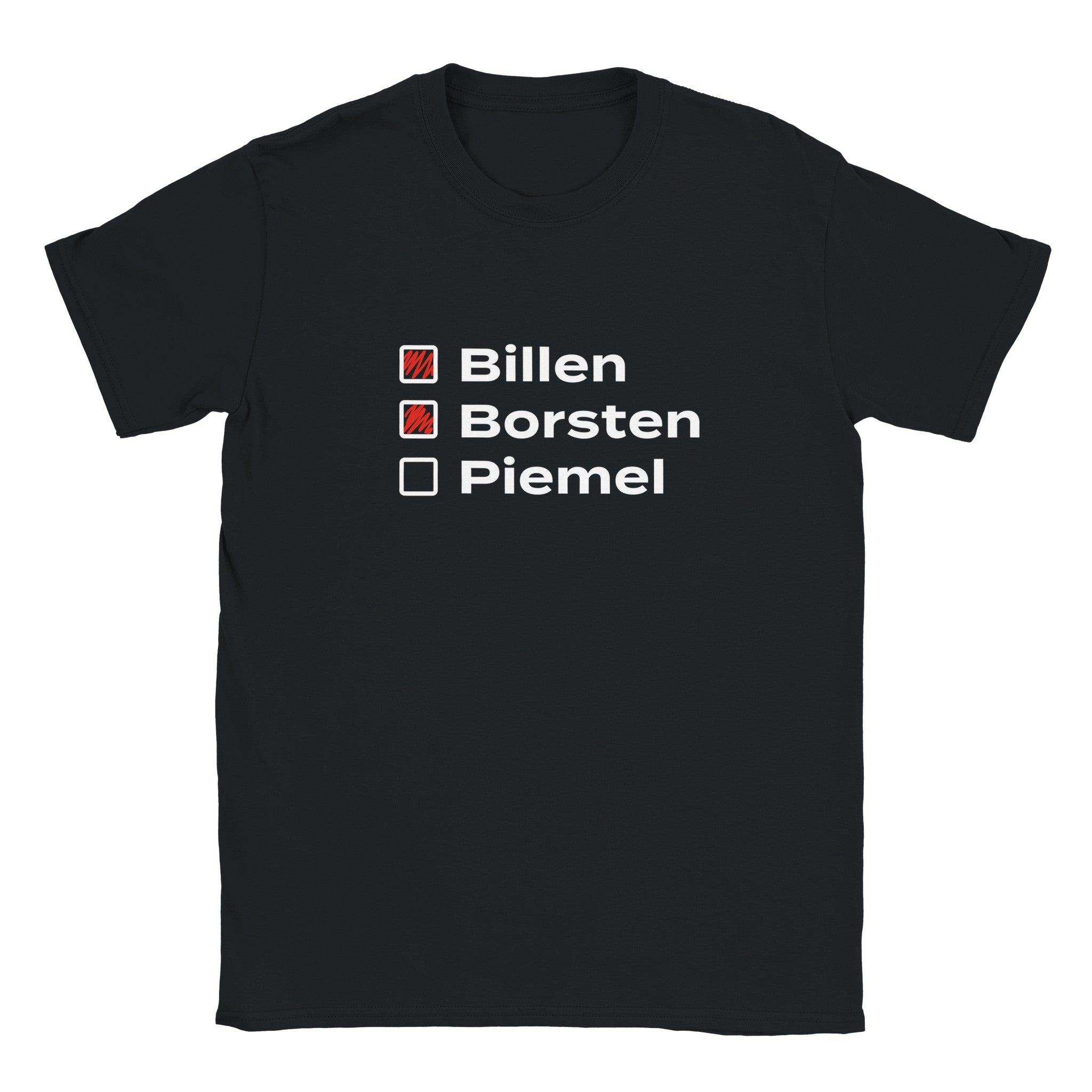 Billen, Borsten maar geen piemel.