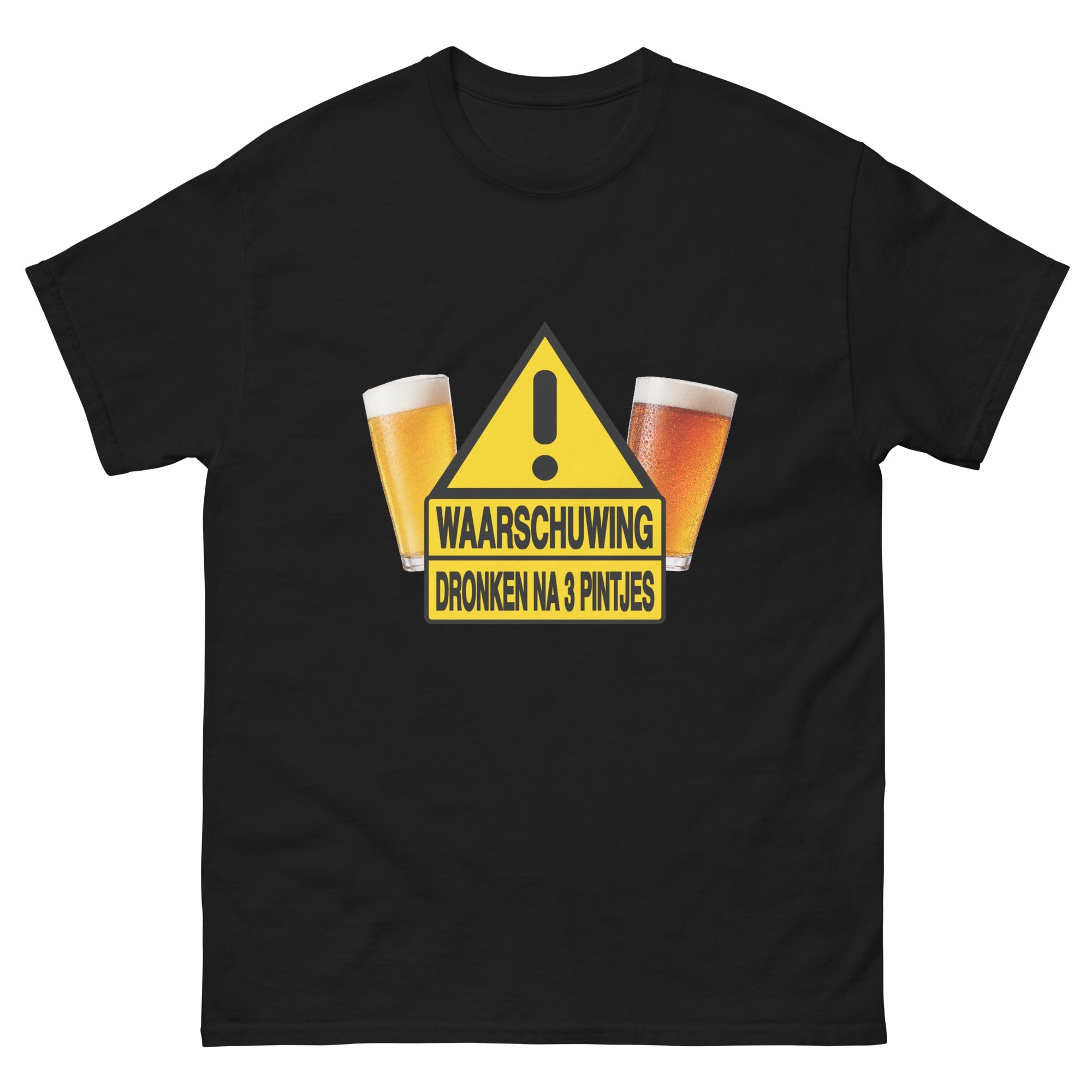 dronken na 3 pintjes t-shirt