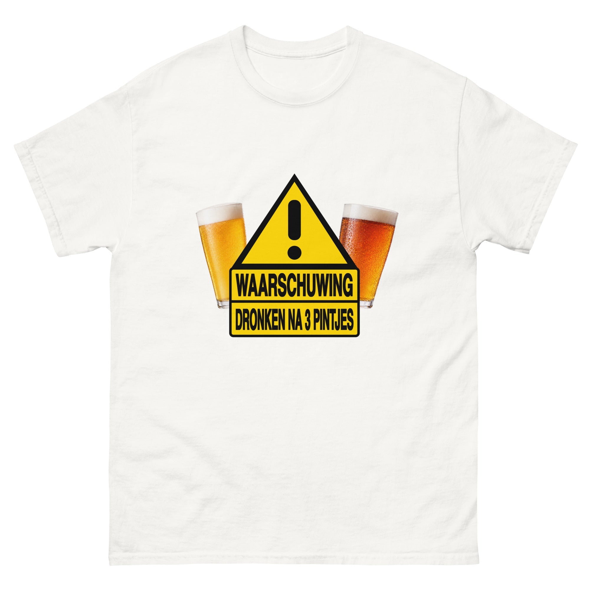 dronken na 3 pintjes t-shirt